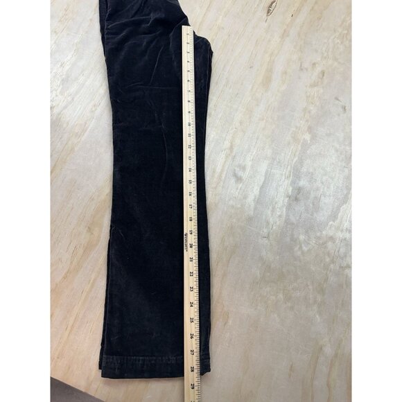 Free People Dark Brown Velvet Pants Sz 2 Women’s High Rise Straight Leg Boho NWT - Picture 5 of 8